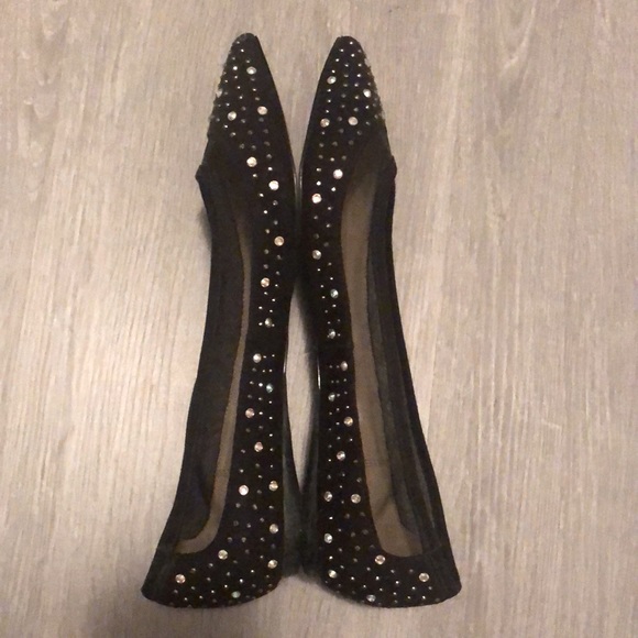 Black pointy flats with diamonds - Picture 2 of 4